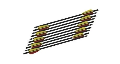 картинка Стрела арбалетная алюминиевая (MK-AL14-BK-12) в комплекте 12шт MK-AL14-BK-12 от магазина Arbalet.ru 