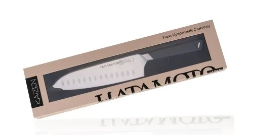 картинка Кухонный Нож Японский Шеф Сантоку Hatamoto HVT-003B HVT-003B от магазина Arbalet.ru  фото 4