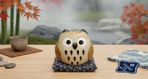 картинка Сувенир-копилка Fukuro (Фукуро) "Сова", ручная работа, фаянс, Япония MS-00 от магазина Arbalet.ru  фото 5