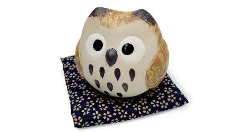 картинка Сувенир-копилка Fukuro (Фукуро) "Сова", ручная работа, фаянс, Япония MS-00 от магазина Arbalet.ru  фото 2