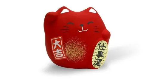 картинка Сувенир Манэки Кот 5 см, ручная работа, Япония MK-06 от магазина Arbalet.ru 