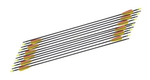 картинка Стрела лучная фиберглас Man Kung черная (MK-FA28-12) в комплекте 12шт MK-FA28-12 от магазина Arbalet.ru 