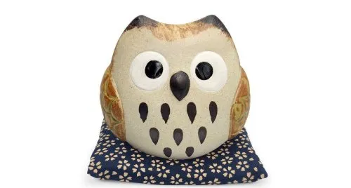 картинка Сувенир-копилка Fukuro (Фукуро) "Сова", ручная работа, фаянс, Япония MS-00 от магазина Arbalet.ru 