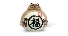 картинка Сувенир-копилка Tanuki (Тануки) "Енот", 10 см, ручная работа, коричневый цвет, Япония от магазина Arbalet.ru